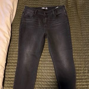 EUC Old Navy Soft Black Super Skinny High Rise Jeans Built-in Warm lining 16 P